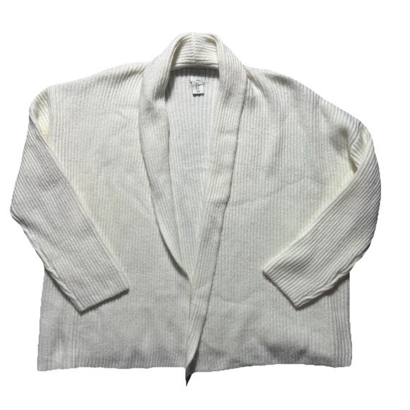 Joie Ivory Shawl Collar Cardigan Womens Sweater Sz M - Picture 1 of 4